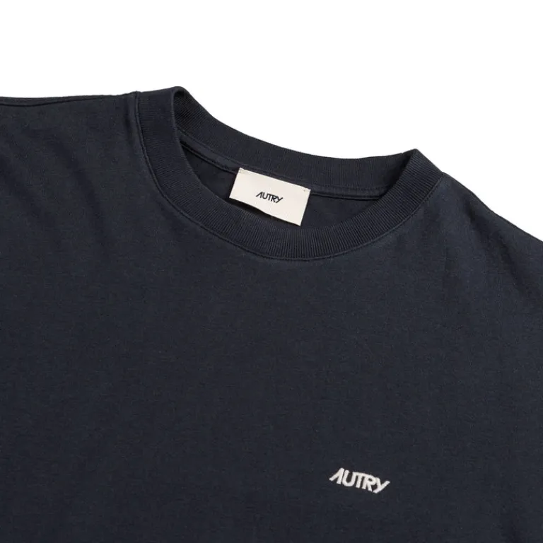 Autry T-Shirts*Embroidered Mini Logo Longsleeve Blue
