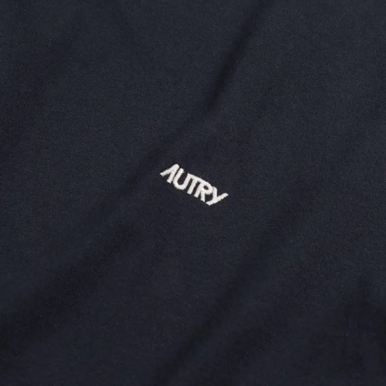 Autry T-Shirts*Embroidered Mini Logo Longsleeve Blue