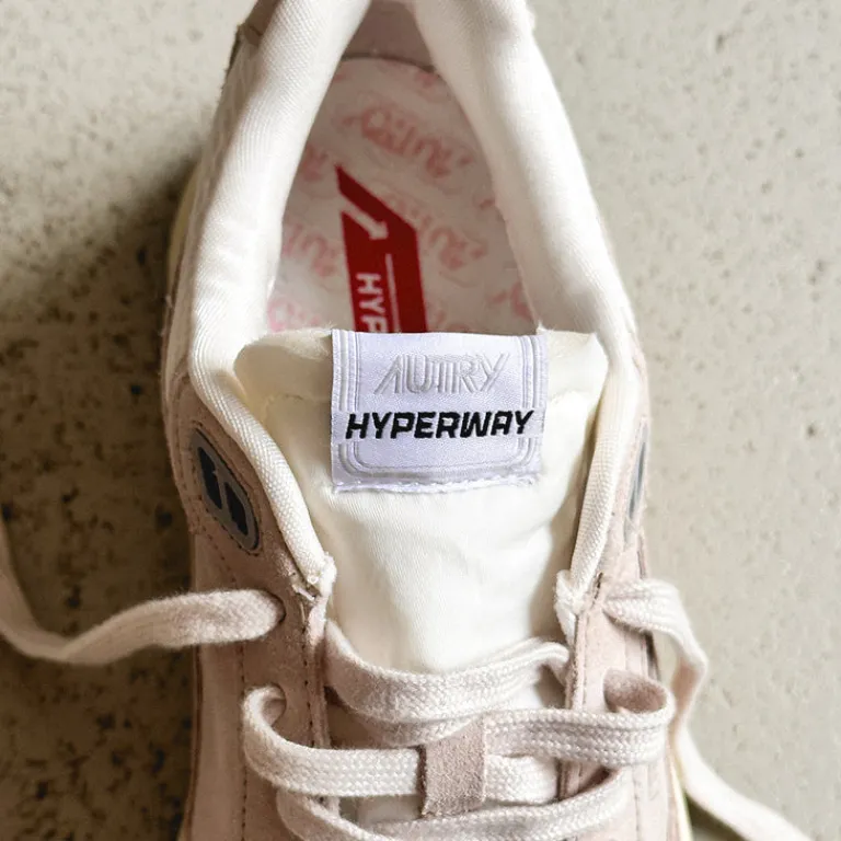 Autry Sneakers En Cuir|Chaussures De Running Retro*Hyperway *Suede / Mesh* Sand / Silver