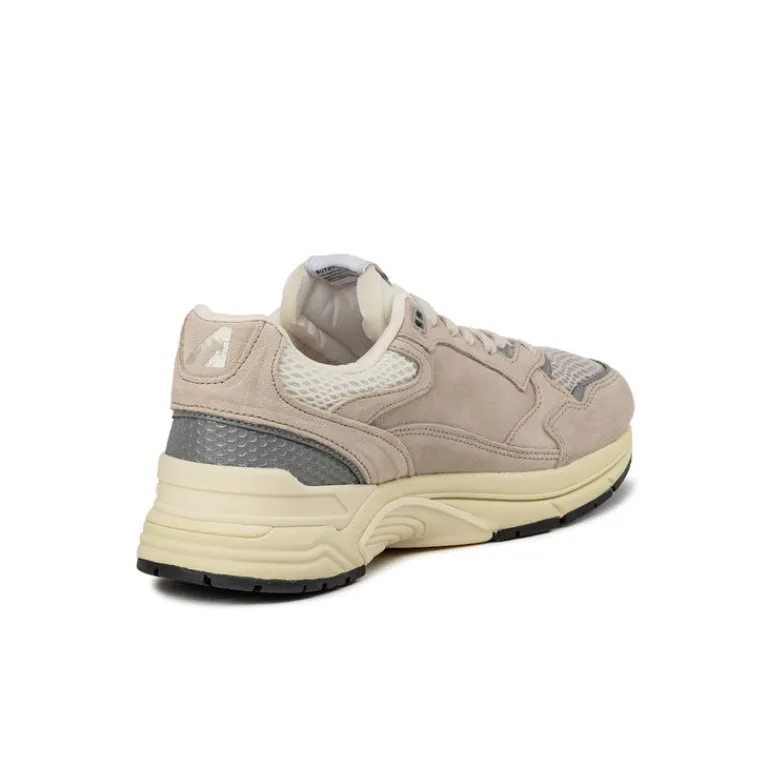 Autry Sneakers En Cuir|Chaussures De Running Retro*Hyperway *Suede / Mesh* Sand / Silver