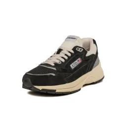 Autry Sneakers En Cuir|Chaussures De Running Retro*Hyperway *Suede / Mesh* Black / Silver