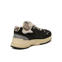 Autry Sneakers En Cuir|Chaussures De Running Retro*Hyperway *Suede / Mesh* Black / Silver