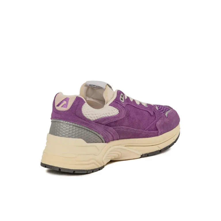 Autry Sneakers En Cuir|Chaussures De Running Retro*Hyperway W *Suede / Mesh* Purple / Silver