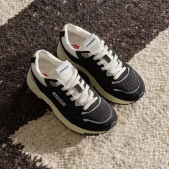 Autry Sneakers En Cuir|Chaussures De Running Retro*Hyperway W *Suede / Mesh* Black / Silver