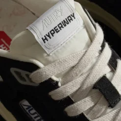 Autry Sneakers En Cuir|Chaussures De Running Retro*Hyperway W *Suede / Mesh* Black / Silver