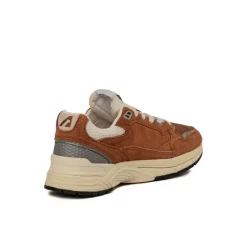 Autry Sneakers En Cuir|Chaussures De Running Retro*Hyperway W *Suede / Mesh* Marron / Silver