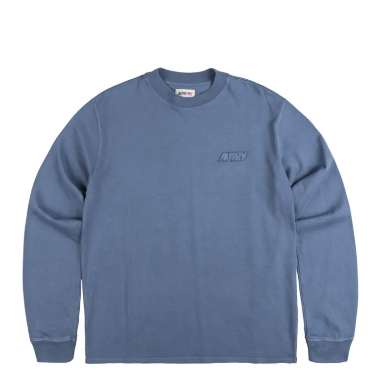 Autry T-Shirts*L/S Loose Fit Heavy Cotton T-Shirt Indigo