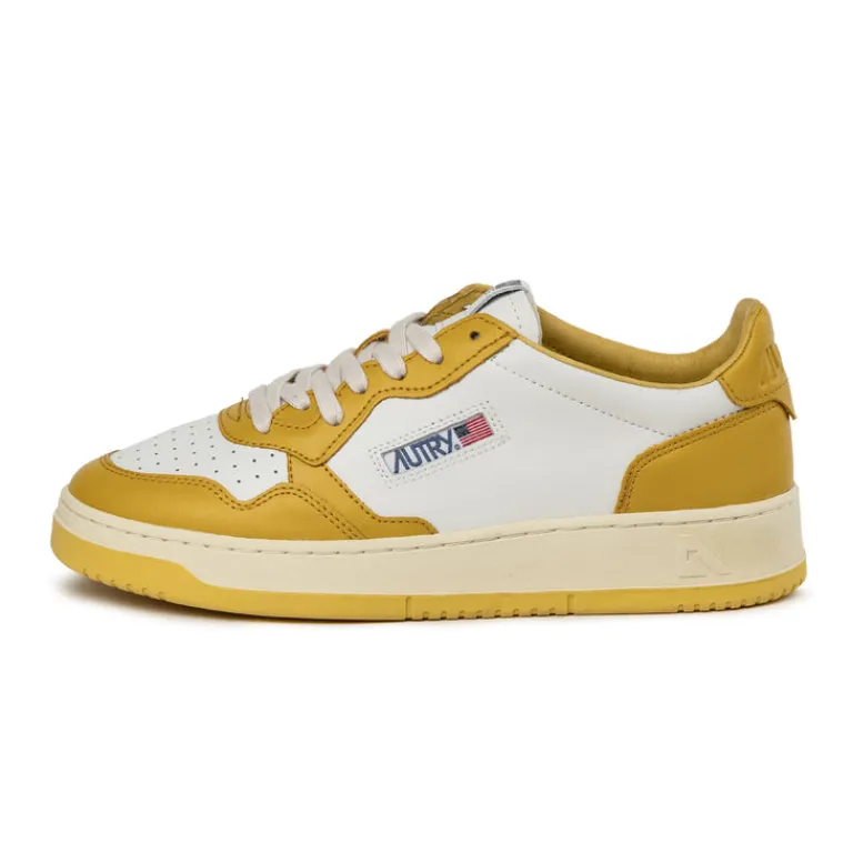 Autry Sneakers En Cuir|Sneakers Blancs*Medalist White / Honey Yellow