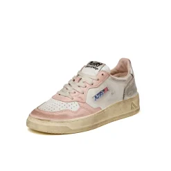 Autry Sneakers En Cuir*Medalist Brushed W *Super Vintage* White / Pow / Silver