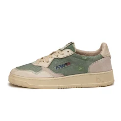 Autry Sneakers En Cuir*Medalist Dragon / Goat *Super Vintage* White / Military