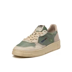 Autry Sneakers En Cuir*Medalist Dragon / Goat *Super Vintage* White / Military