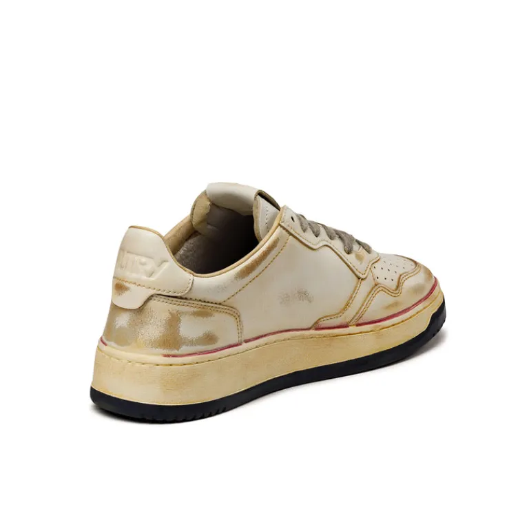 Autry Sneakers En Cuir|Chunky Sneakers*Medalist Eighties *Super Vintage* Beige / Leather White