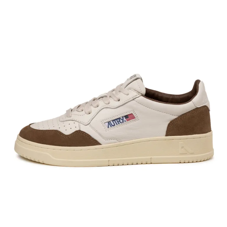 Autry Sneakers En Cuir|Sneakers Blancs*Medalist *Goat / Suede* White / Cigar