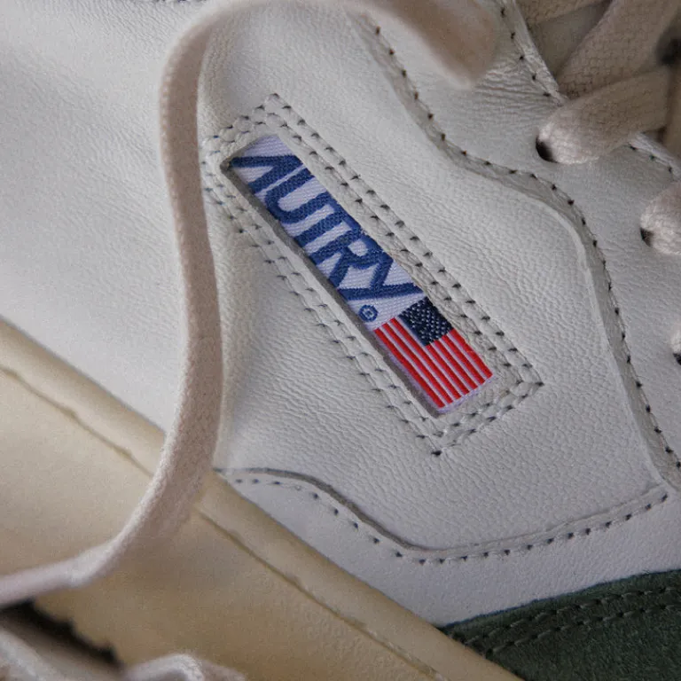 Autry Sneakers En Cuir|Sneakers Blancs*Medalist *Goat / Suede* White / Military