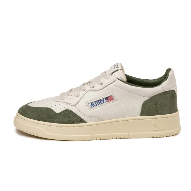 Autry Sneakers En Cuir|Sneakers Blancs*Medalist *Goat / Suede* White / Military