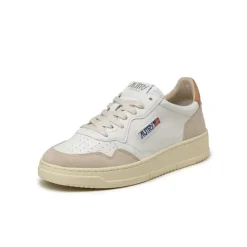 Autry Sneakers En Cuir|Sneakers Blancs*Medalist *Leather / Suede* White / Sandstorm