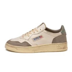 Autry Sneakers En Cuir*Medalist Leather / Suede *Super Vintage* Sand / Cypress