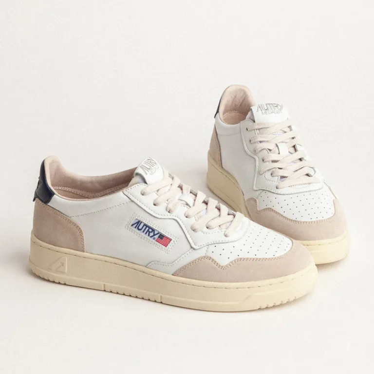 Autry Sneakers En Cuir|Sneakers Blancs*Medalist *Leather / Suede* White / Blue