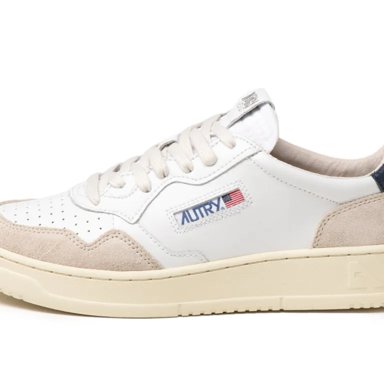 Autry Sneakers En Cuir|Sneakers Blancs*Medalist *Leather / Suede* White / Blue
