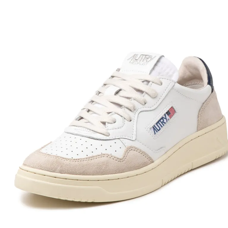 Autry Sneakers En Cuir|Sneakers Blancs*Medalist *Leather / Suede* White / Blue