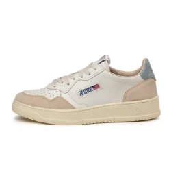 Autry Sneakers En Cuir|Sneakers Blancs*Medalist *Leather / Suede* White / Silver Blue