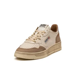 Autry Sneakers En Cuir|Sneakers Blancs*Medalist Leather / Suede *Super Vintage* Cognac / Microchip