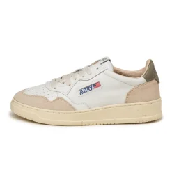 Autry Sneakers En Cuir|Sneakers Blancs*Medalist *Leather / Suede* White / Crvt Green