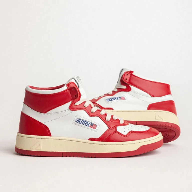 Autry Sneakers Montantes|Sneakers En Cuir*Medalist Mid W Leat / Leat White / Red