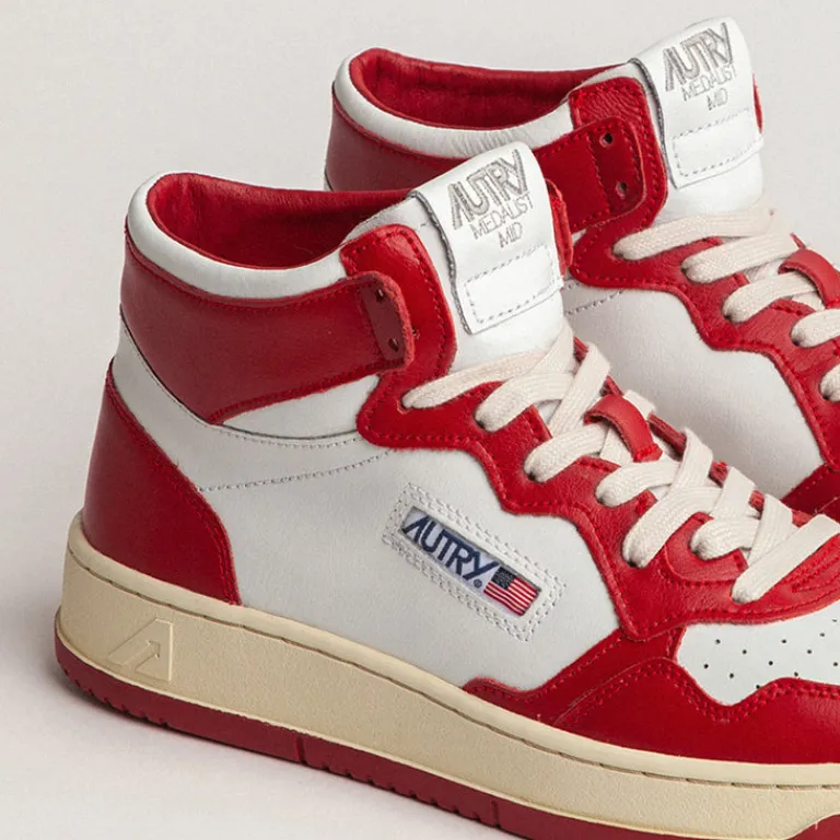Autry Sneakers Montantes|Sneakers En Cuir*Medalist Mid W Leat / Leat White / Red