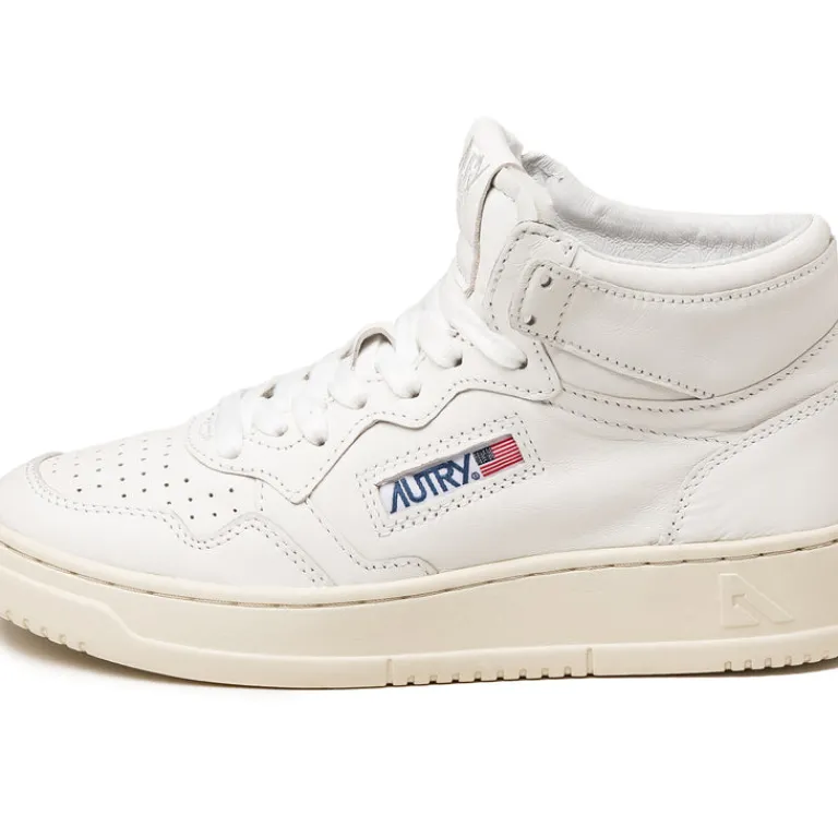 Autry Sneakers Montantes|Sneakers En Cuir*Medalist Mid W *Goat* White