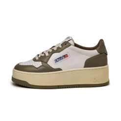 Autry Sneakers À Plateforme|Sneakers En Cuir*Medalist Platform W White / Covert Green