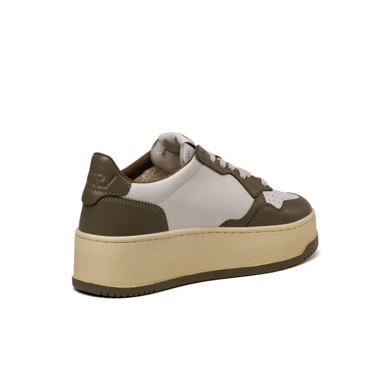 Autry Sneakers À Plateforme|Sneakers En Cuir*Medalist Platform W White / Covert Green
