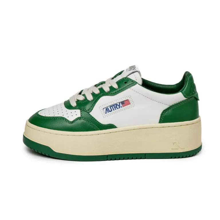 Autry Sneakers À Plateforme|Sneakers En Cuir*Medalist Platform W White / Green