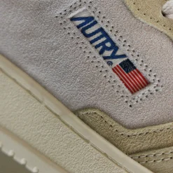 Autry Sneakers En Cuir*Medalist *Suede* Bottle Green / Papyrus