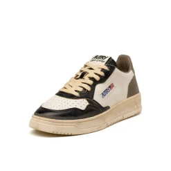 Autry Sneakers En Cuir|Sneakers Blancs*Medalist *Super Vintage* White / Covert Green / Black