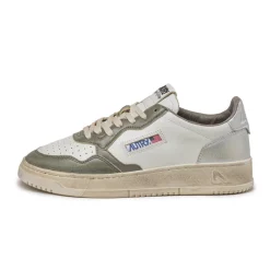 Autry Sneakers En Cuir*Medalist *Super Vintage* White / Green / Silver