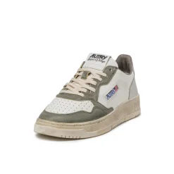 Autry Sneakers En Cuir*Medalist *Super Vintage* White / Green / Silver