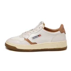 Autry Sneakers En Cuir|Sneakers Blancs*Medalist *Virgin / Crack* White / Tanzine