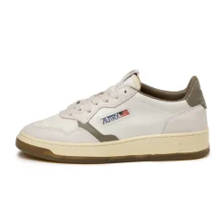 Autry Sneakers En Cuir|Sneakers Blancs*Medalist *Virgin / Crack* White / Covert Green