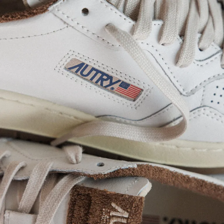 Autry Sneakers En Cuir|Sneakers Blancs*Medalist *Virgin / Sponge* White / Sepia