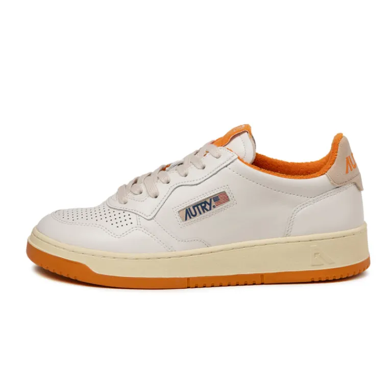 Autry Sneakers En Cuir|Sneakers Blancs*Medalist *Virgin / Sponge* White / Amberglow