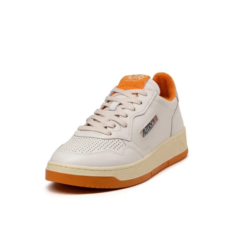 Autry Sneakers En Cuir|Sneakers Blancs*Medalist *Virgin / Sponge* White / Amberglow