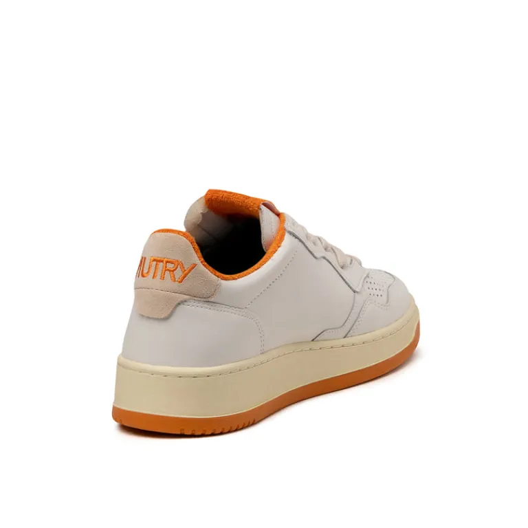 Autry Sneakers En Cuir|Sneakers Blancs*Medalist *Virgin / Sponge* White / Amberglow