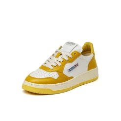 Autry Sneakers En Cuir*Medalist W Wht / Hny Ylw