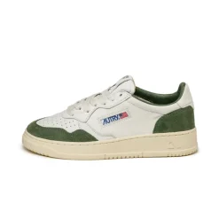Autry Sneakers En Cuir|Sneakers Blancs*Medalist W *Goat / Suede* White / Military