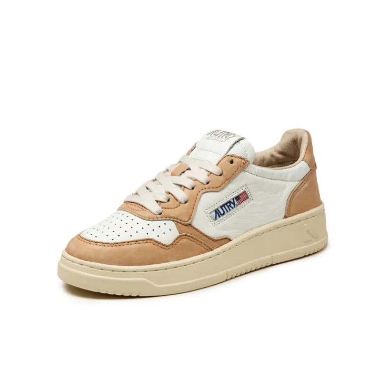 Autry Sneakers En Cuir|Sneakers Blancs*Medalist W *Goat / Wash* White / Caramel