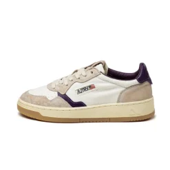 Autry Sneakers En Cuir*Medalist W *Honey / Canvas* White / Psycic Lilac