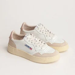 Autry Sneakers En Cuir|Sneakers Blancs*Medalist W *Leather / Suede* White / Pow
