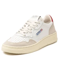 Autry Sneakers En Cuir|Sneakers Blancs*Medalist W *Leather / Suede* White / Red