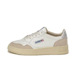 Autry Sneakers En Cuir|Sneakers Blancs*Medalist W *Leather / Suede* White / Silver